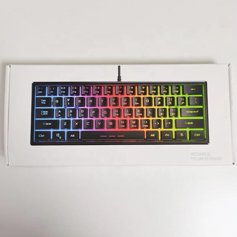 Wholesale GK61 mini laser mobile keyboard programmable mechanical gaming keyboard