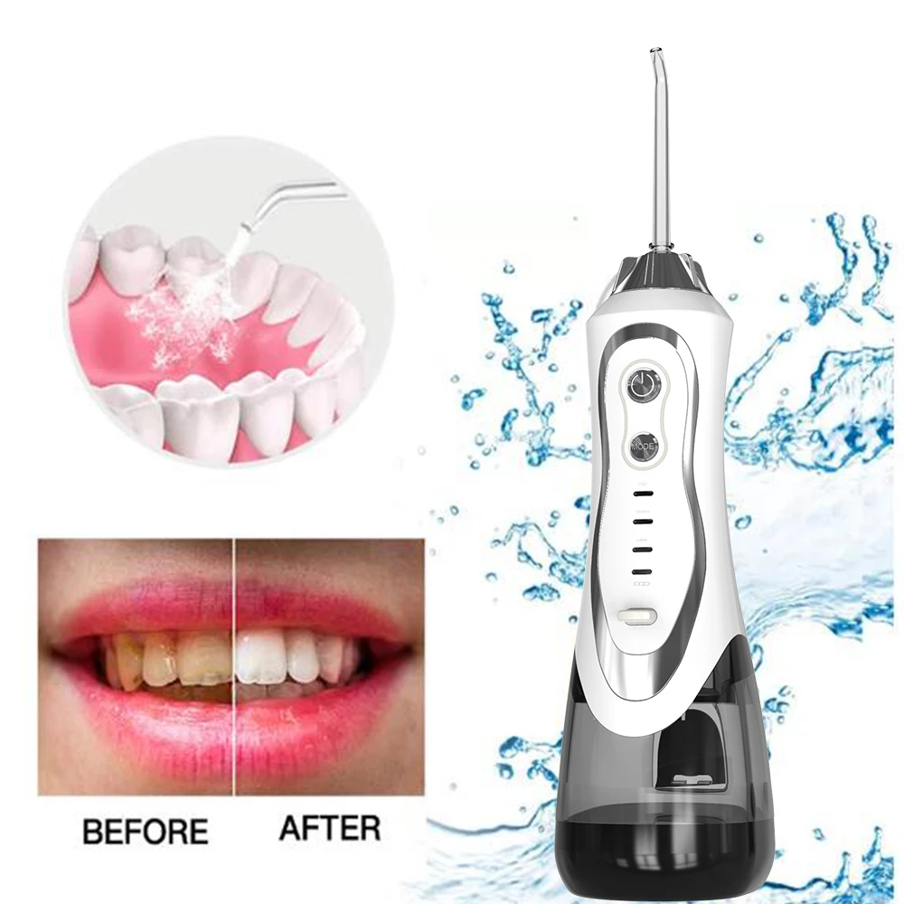 Amazon Logo Custom Portable Travel Cordless Sonic Fusion Waterpik Toothbrush Oral Irrigator Water Flosser
