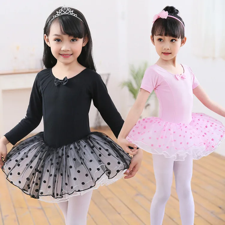 Ballet Skirt for Girls Dance Wear Tutu Dress Clothes for Kids Women Leotard Cotton Dancing