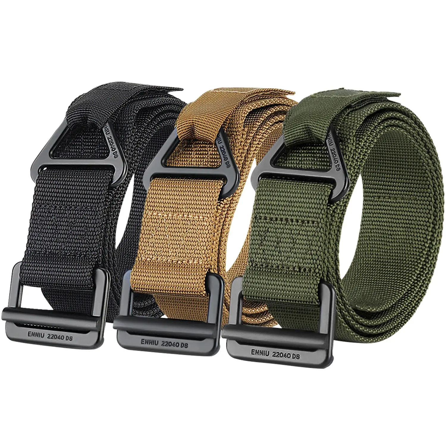 Custom Logo Quick-Release Gear Clip Metal Outdoor Heavy Duty Universal Nylon Adjustable Tactical Belt