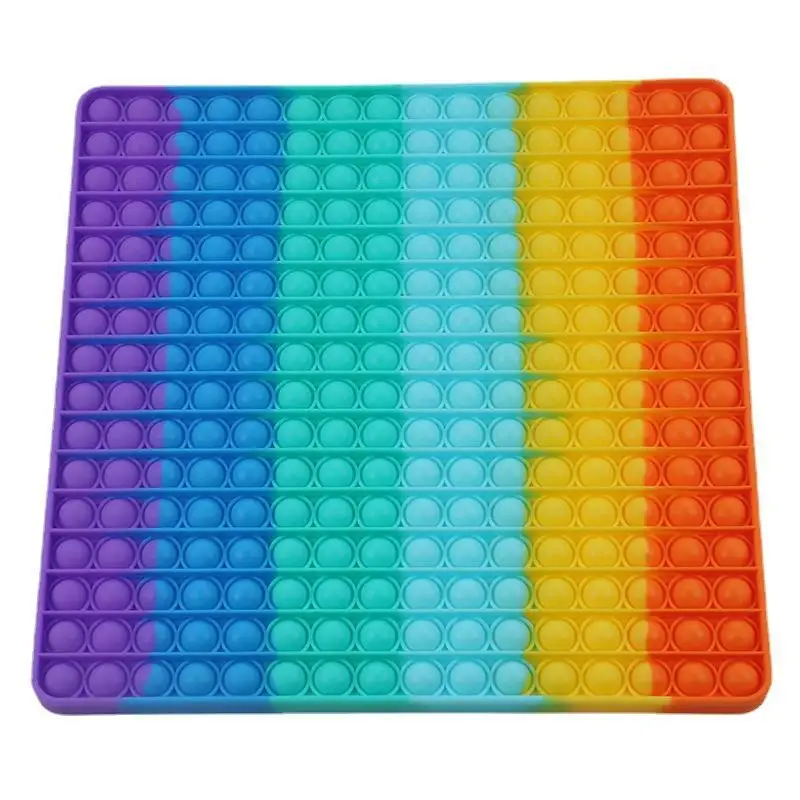 
Hot Selling Big Size Noctilucent Push Bubble Pop Fidget Sensory Toy Circle Colorful Push It Popping Silicone Game Toy 