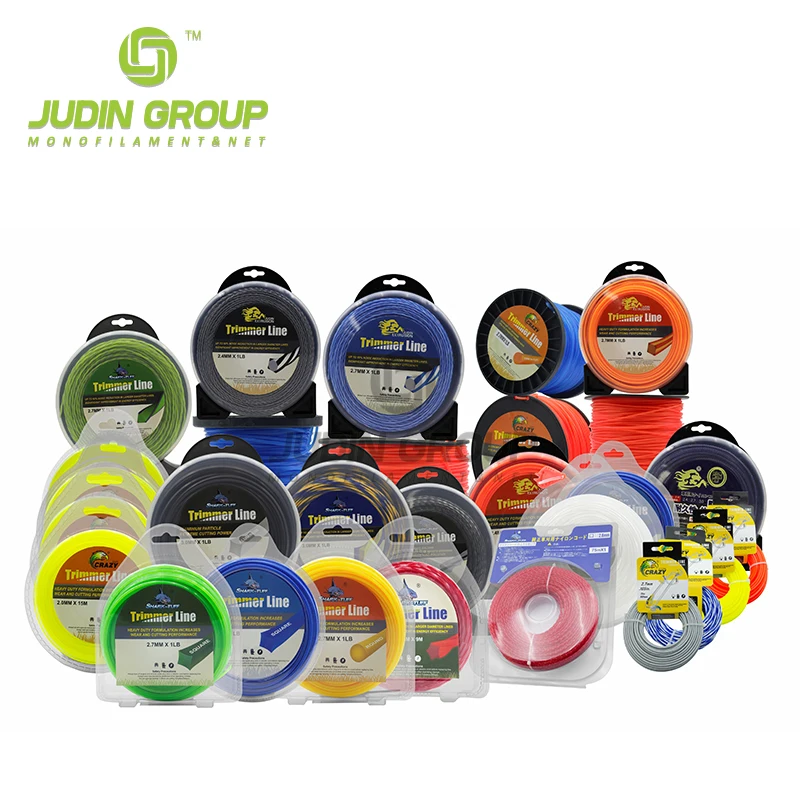 High Quality 2mm 2.4 mm 2.65mm 3mm 3.3mm 3.5mm 4mm 1Lb Garden Brush Cutter Cutting Nylon Grass Weed Trimmer Line