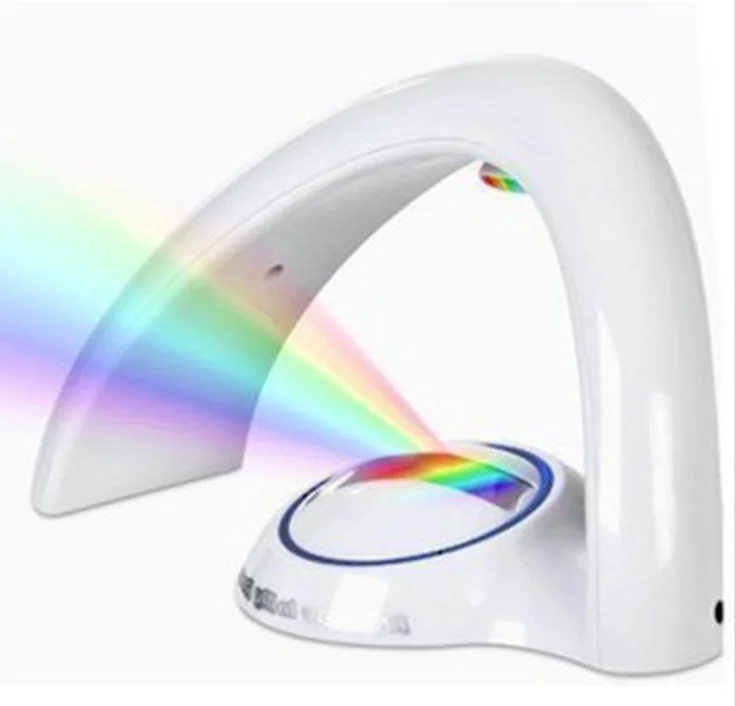 Battery  Desk LED Night Light USB Rainbow Projection Lamp For Bedroom Light Projector