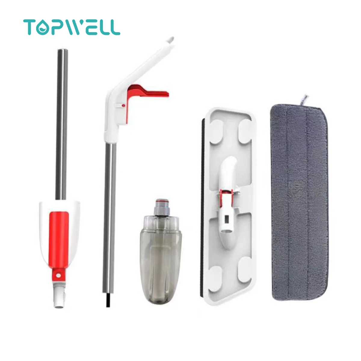Topwill Household Cleaner Tools Sprayer Water Magic 360 Degree Swivel Flat Floor Mop Microfiber Easy Cleaning Spray Mop