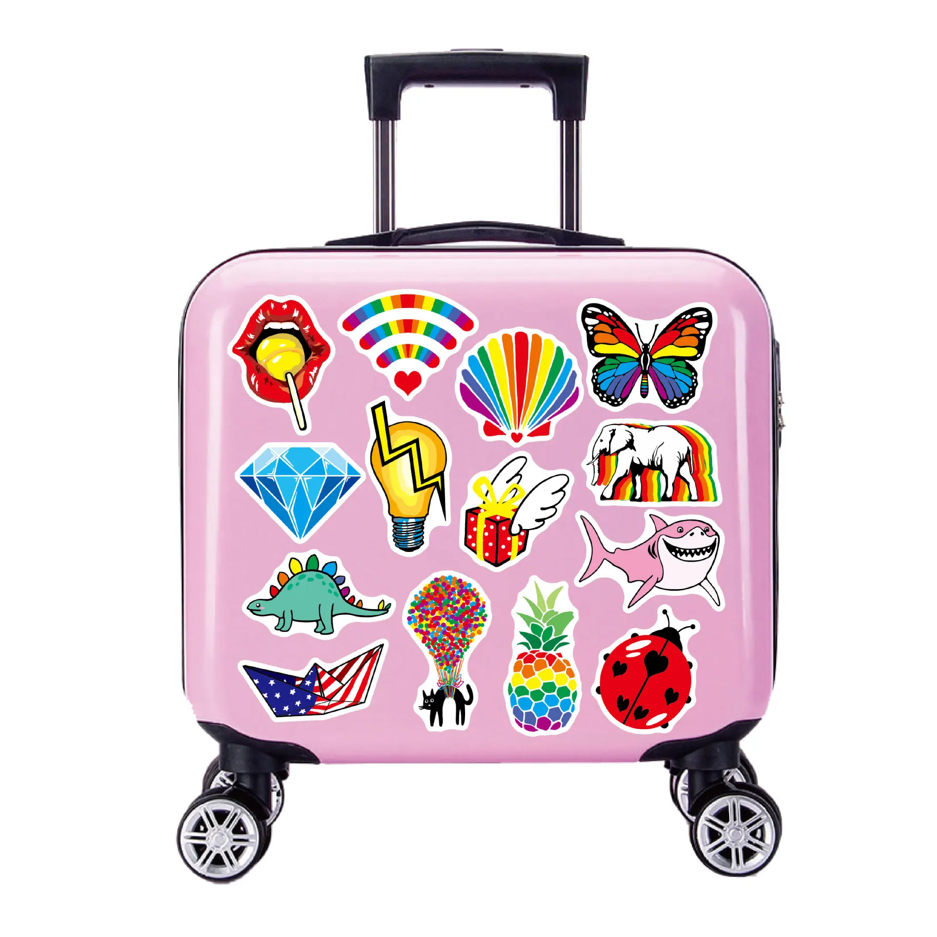 High Quality 100 Pcs American Graffiti Stickers Trolley case Waterproof Skateboard Decorative Stickers