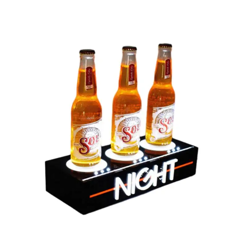 Factory Made Organic Glass Bar Light-Emitting Wine Rack Acrylic Beer and Foreign Wine Holder Manufacturer Display Racks