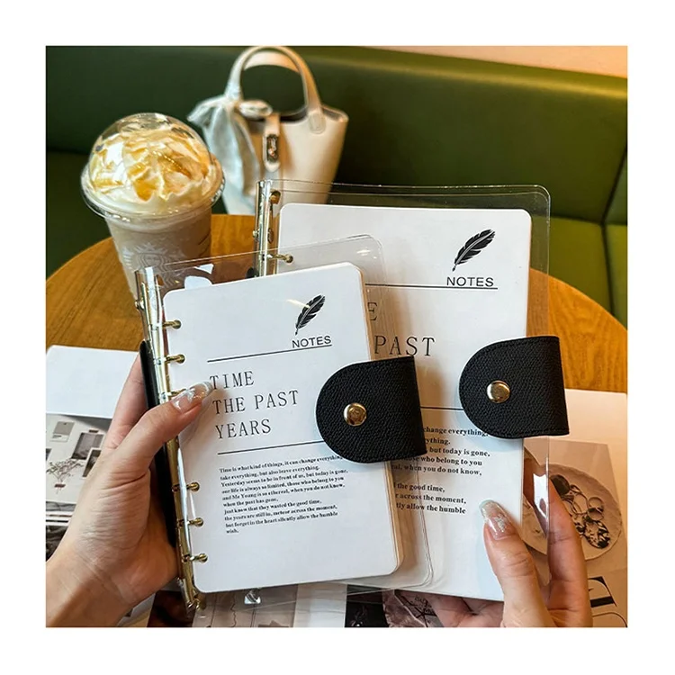 A5 Loose Leaf Notebook Custom Transparent PVC Simple Removable Office Notepad Portable Diary Notebook Binder