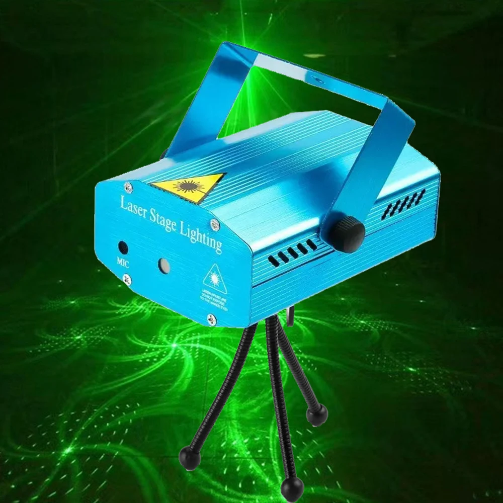 Xmas Disco Laser Light Projector Christmas Decorations Disco Laser Light DJ Voice-activated Disco Stage Laser Light for Home Par