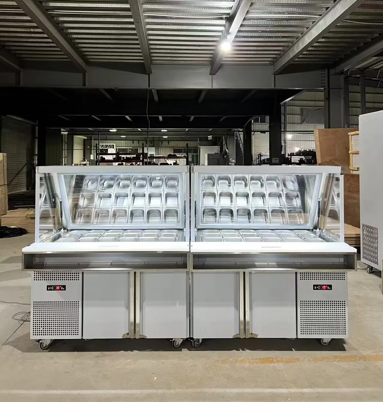 High Quality Stainless Steel Buffet Table For Refrigeration And Heating Buffet Counter