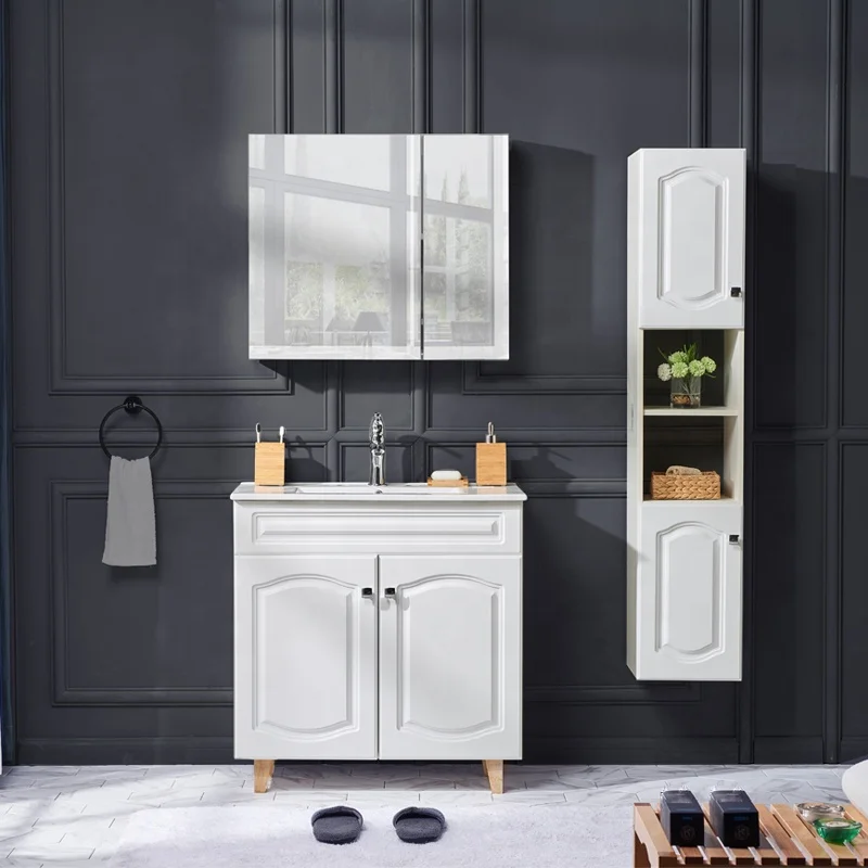 2020 new design PVC simple bath vanity