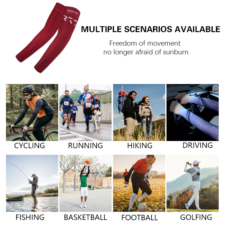 Low MOQ Custom Printed Summer Sunscreen Anti UV Seamless Outdoor Instant Cool Cuff Milk Silk Cycling Arm Sleeves