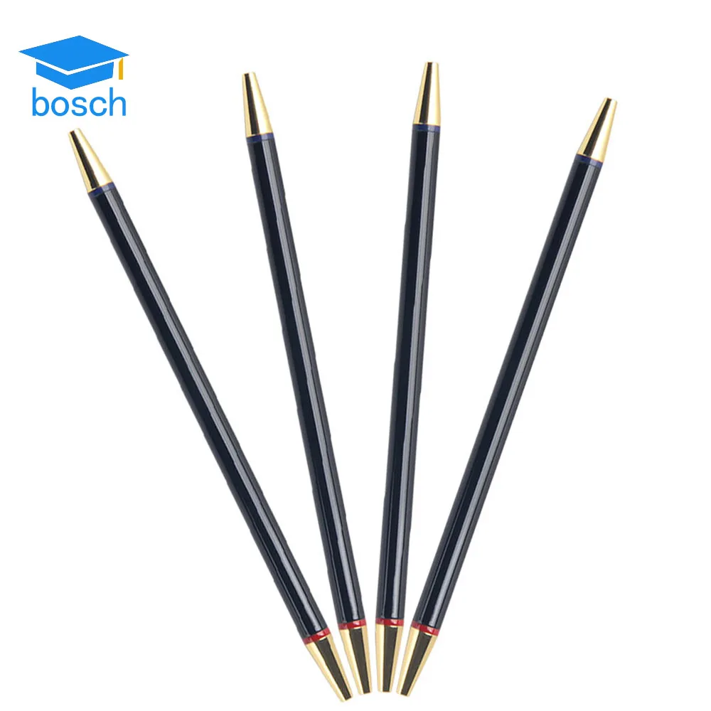 Cheap model red blue refill ink double 2 side pen print logo hotel two head ball pen