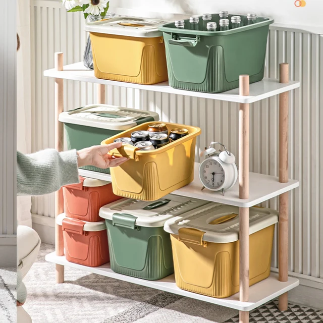 Multifunctional plastic color storage box