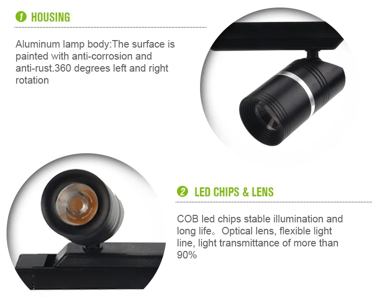 Magnetic track rail 3w led slim showcase light,led light for showcase display