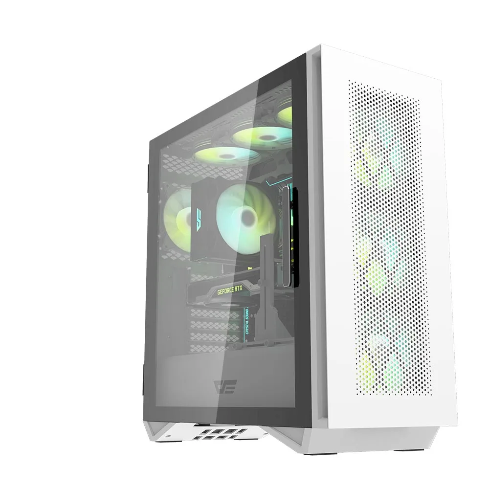 Darkflash Aigo ПК игровой корпус ATX башня с 120 мм RGB вентилятором порт USB Type-C закаленное стекло передний ввод/вывод компьютерный корпус ПК геймпад