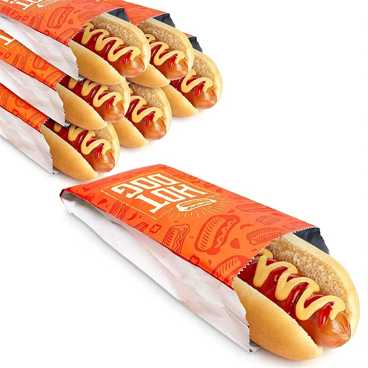 Hot Dog Foil Biodegradable Rotisserie Chicken Bags Paper Carry Doner  Chickend Kebab Chicken Fried Packaging Bag