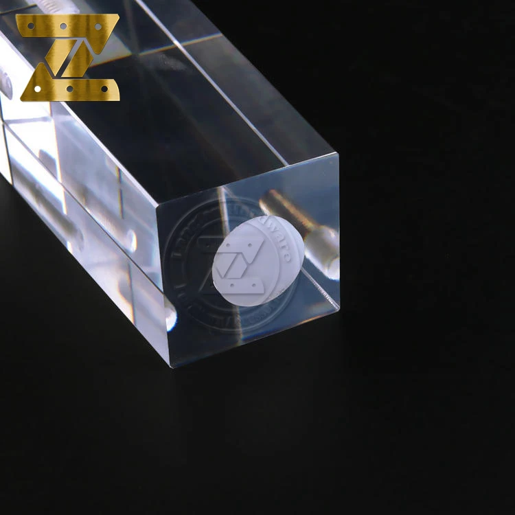 Acrylic Furniture Legs Tapered Clear Glass Furniture Legs Pack of 4 Replacement for Sofa, Bed, Cabinet, Couch,Dresser, DIY Cryst