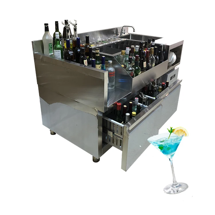 factory supply good quality stainless steel bar equipment for Hotel restaurant bar well