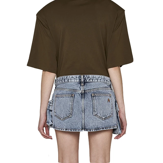 2023 New Arrival Fashion Short Women Skirts Irregular Pocket Cargo Denim Skirt Women Sexy High Street Casual Custom Jean Skirt