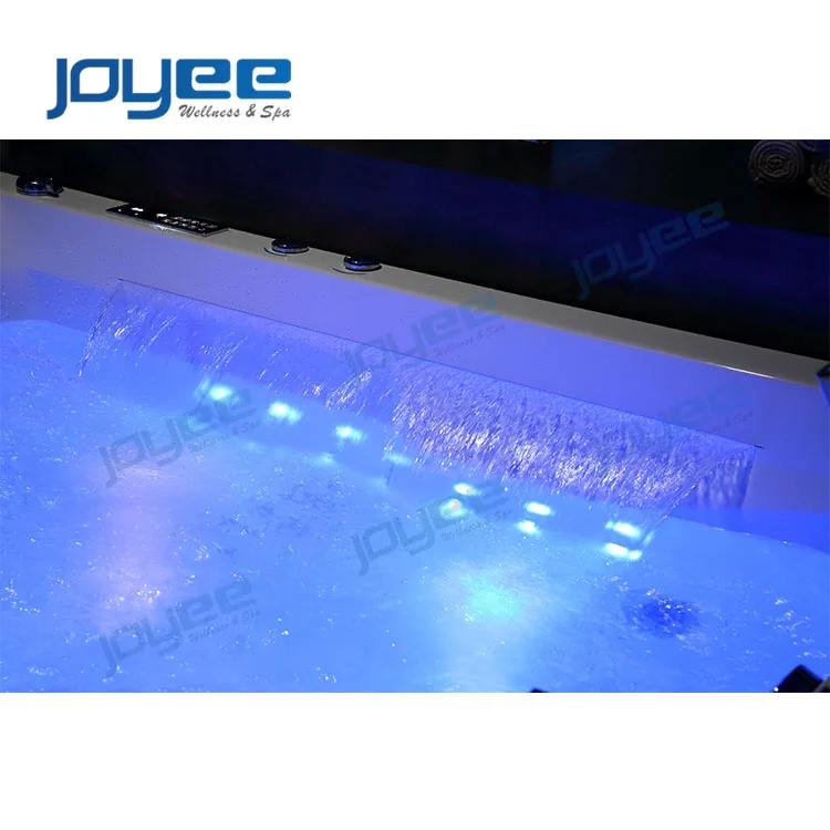 JOYEE новый стиль 2 двухместная гидромассажная Ванна на открытом воздухе джакузи функцией водоворота шеи с водопадом парой теплых