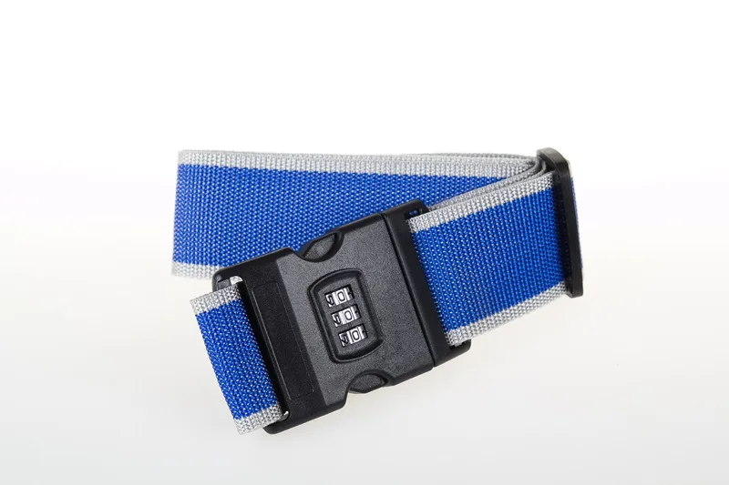 Luggage Strap Cross Belt Packing Adjustable Travel Suitcase Nylon 3 Digits Password Lock Buckle Strap Baggage Belt
