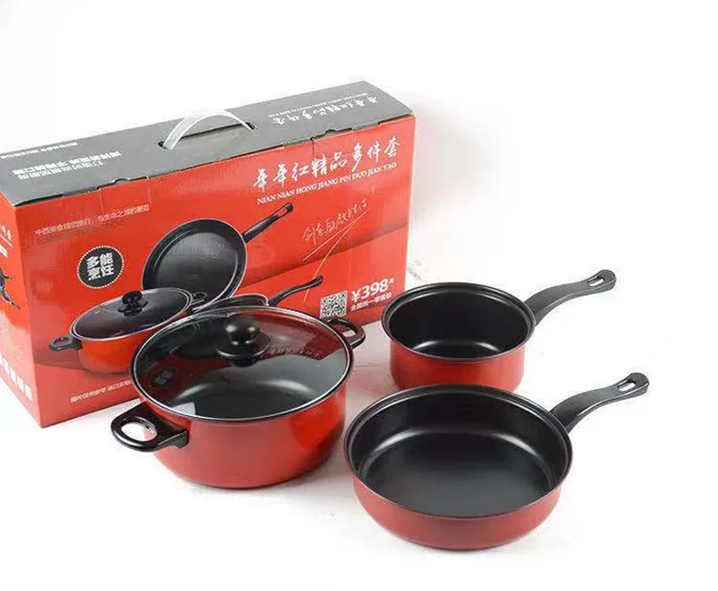 Wholesale Cheap 22/24cm Non Stick Granite Soup Pot Fry Pan Cooking Cookware Kitchen Pots