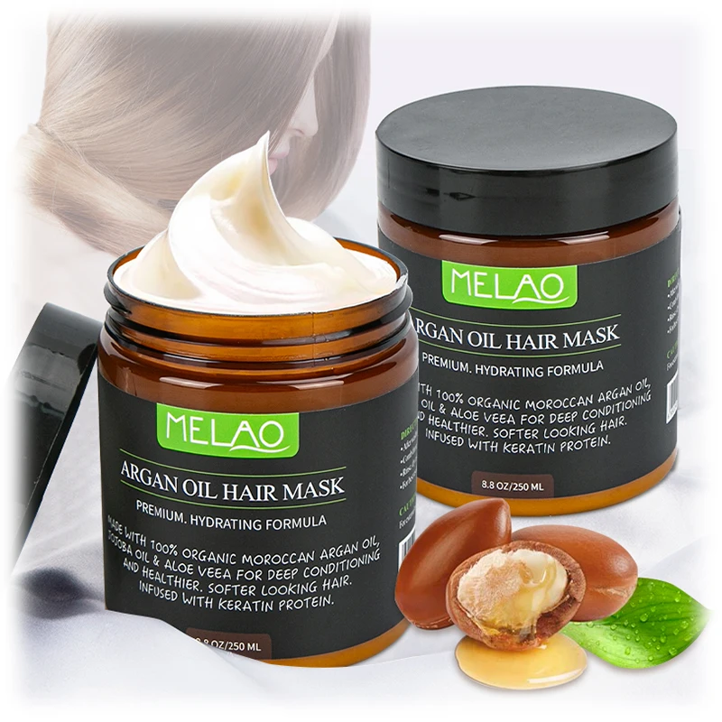 OEM Private Label Hair Care Treatment Masque Keratin Organic Collagen Hydrating Nourishing Repair Morocco Argan Oil Hair Mask