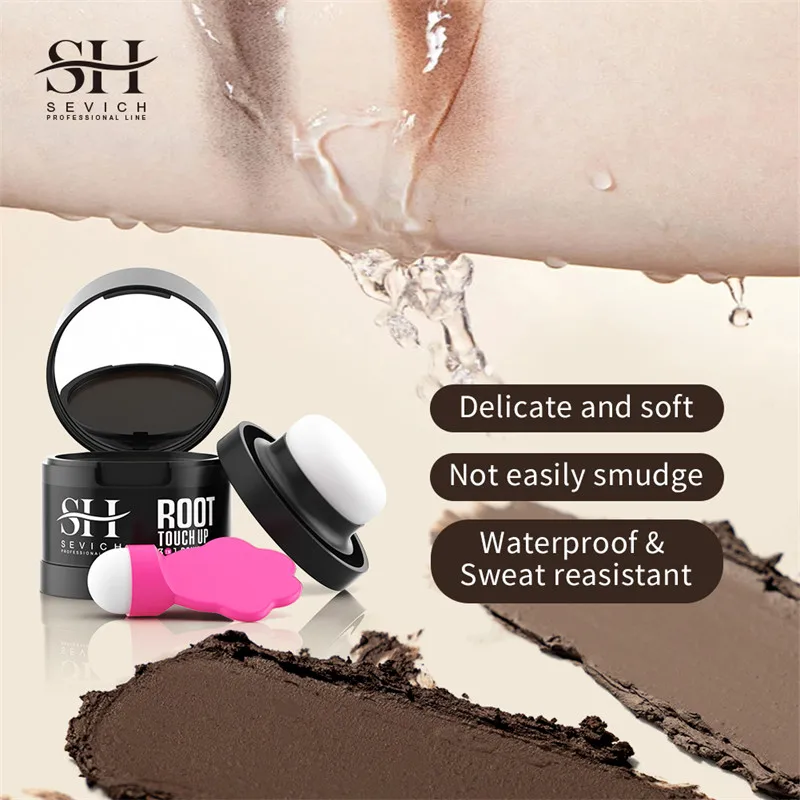 New Arrival Hair Building Fiber Waterproof Sweatproof Natural Anti Hair Lose Concealer Hairline Shadow Powder With Puff