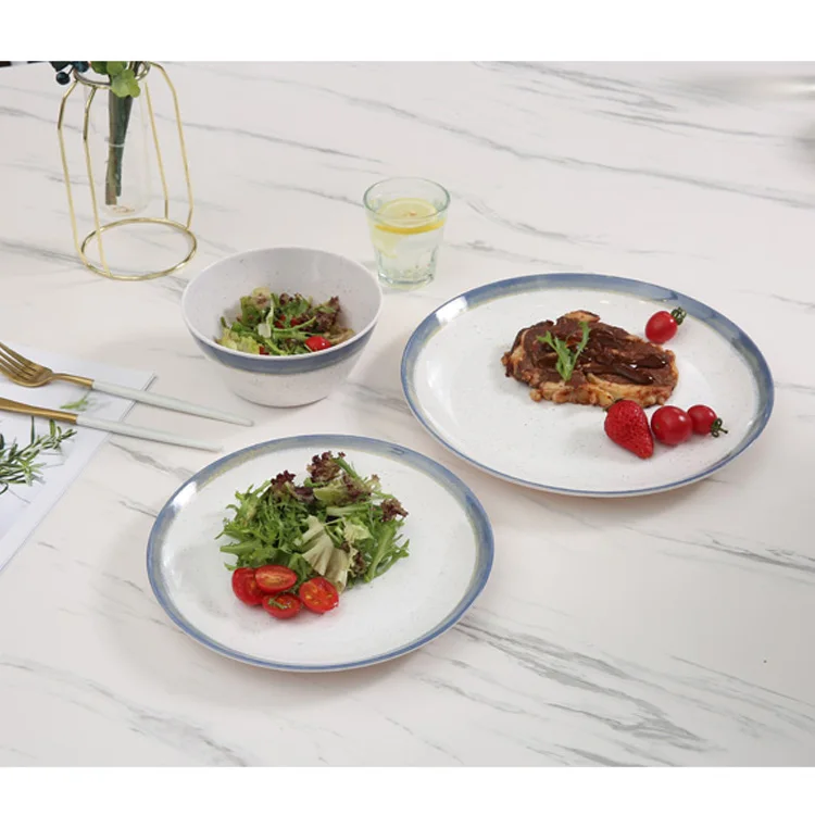 Platos de cocina restaurant custom set dining dish home dinning cheap charger circle melamine