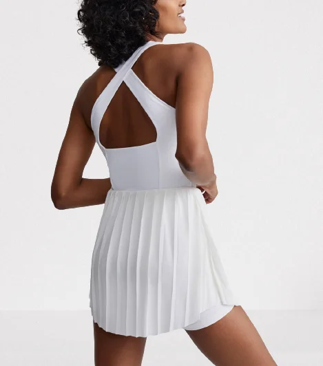 Outdoor Sports One Piece Skirt With Customization Logo Comfortable Fabric Breathable With Phone Pocket Lining Tennis Dress