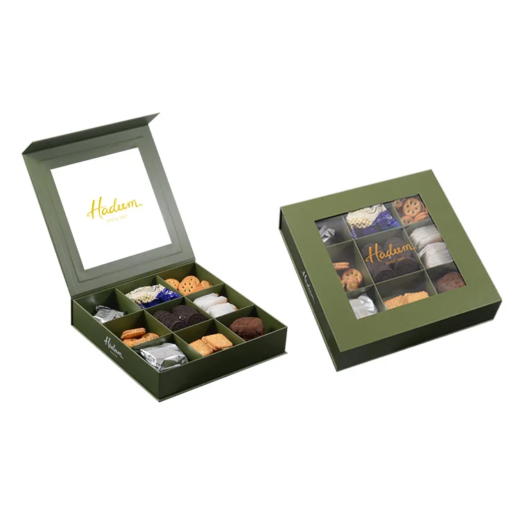 Wholesale price christmas chocolate box with window dubai dates box chocolate packaging chocolate bonbon packaging box