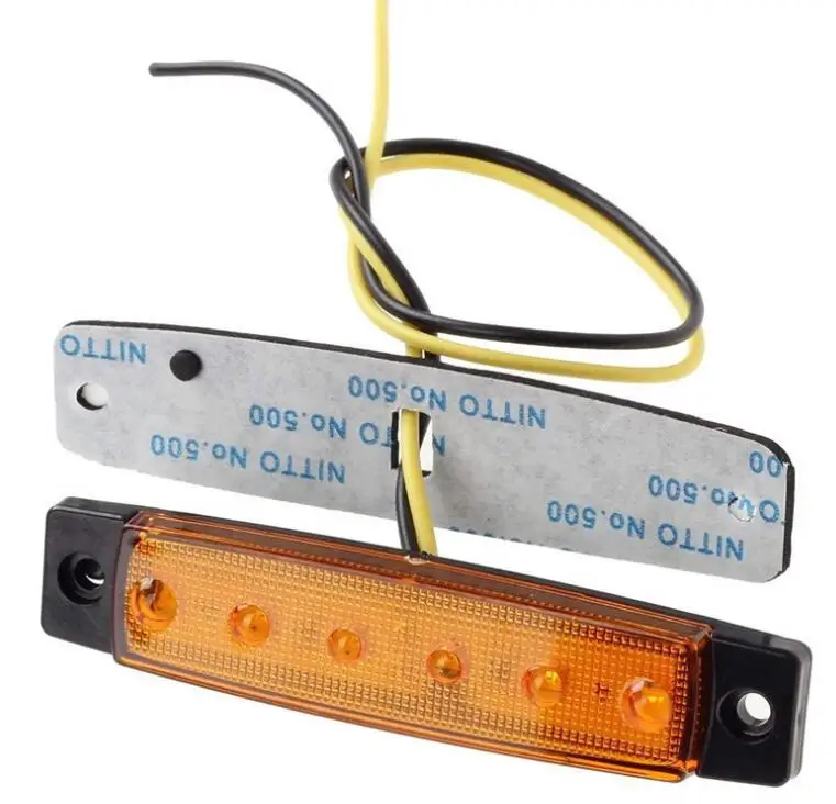 12V 24V LED 6SMD Truck Trailer Side Marker Indicator Light Car Brake Rear Sides Warning Tail Lights Auto Lamp WG126