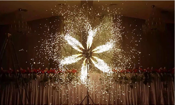 3m30s stage cold pyro spark fountains fireworks gold and silver indoor wedding fountain