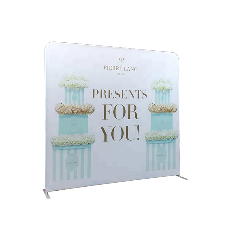 Besful Signs Photo Booth Tension Fabric Tube Display Shiny Gold Party Events Decoration Shiny Gold Photo Booth Backdrop