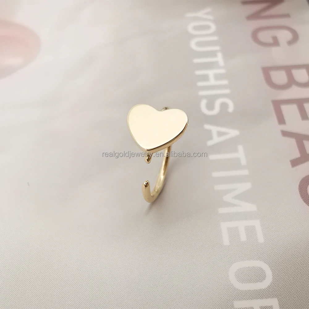 Minimalist Luxury 14K Pure Gold Nose Pin and Ear Cartilage Earring Clip AU585 Fine Jewelry with Zircon Stone Piercing Jewelry