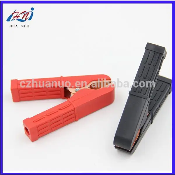 Factory Direct Selling 105mm 100a Custom Alligator Clips Red Fully Insulated Pvc Iron Contact Battery Clip Alligator