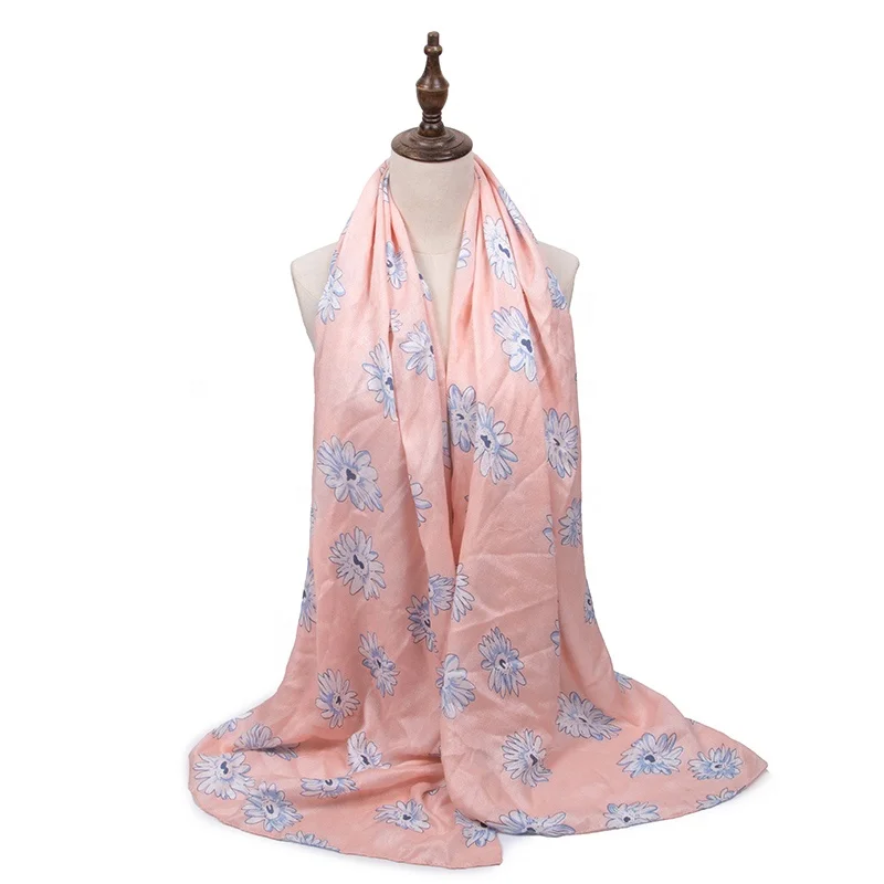 Malaysia Five Colors Silk Scarf 72*175 cm Head Cover Muslim Women Scarf Gift Box