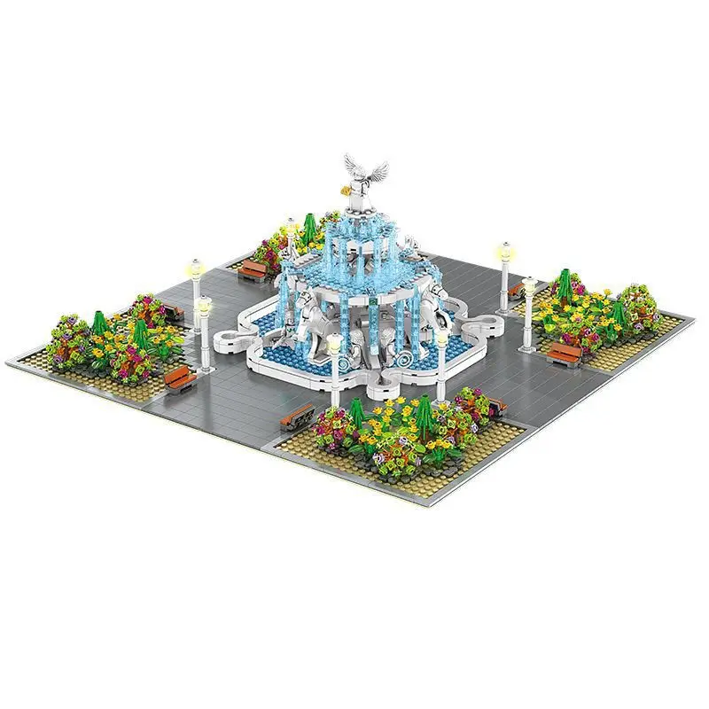 Форма King 16003 Ангел квадратный уличный вид игрушка 2021 детская Сборка строительный блок Детский Рождественский подарок образование Legoi