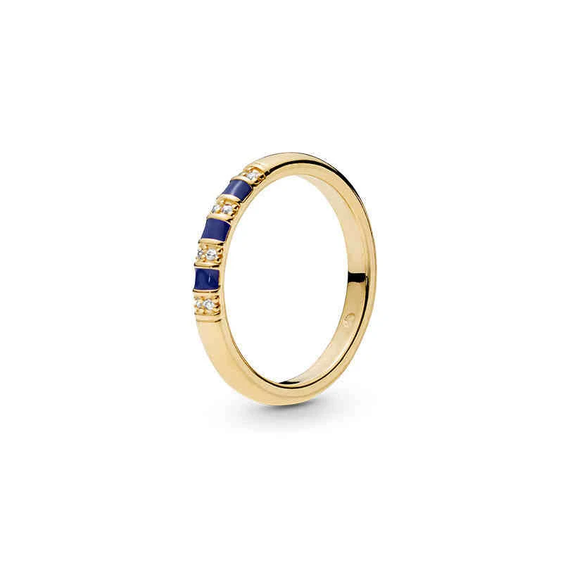 Hotsale 925 sterling silver gold exotic gemstone and blue stripe ring ladies