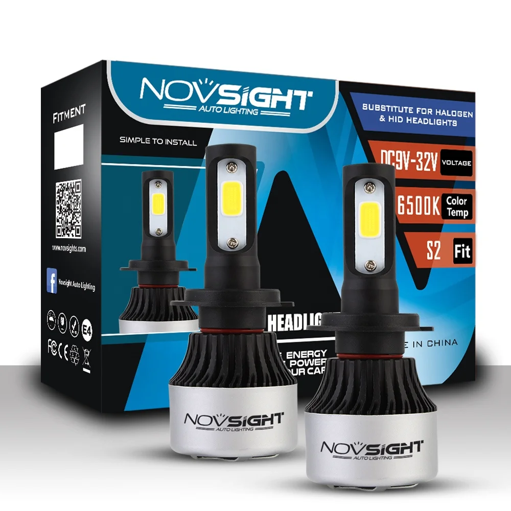 Novsight\Nighteye Hot Selling C6 plus S2 LED Headlight H4 H7 9000lm 6500k auto led Headlight bulb Kit For Universal Car