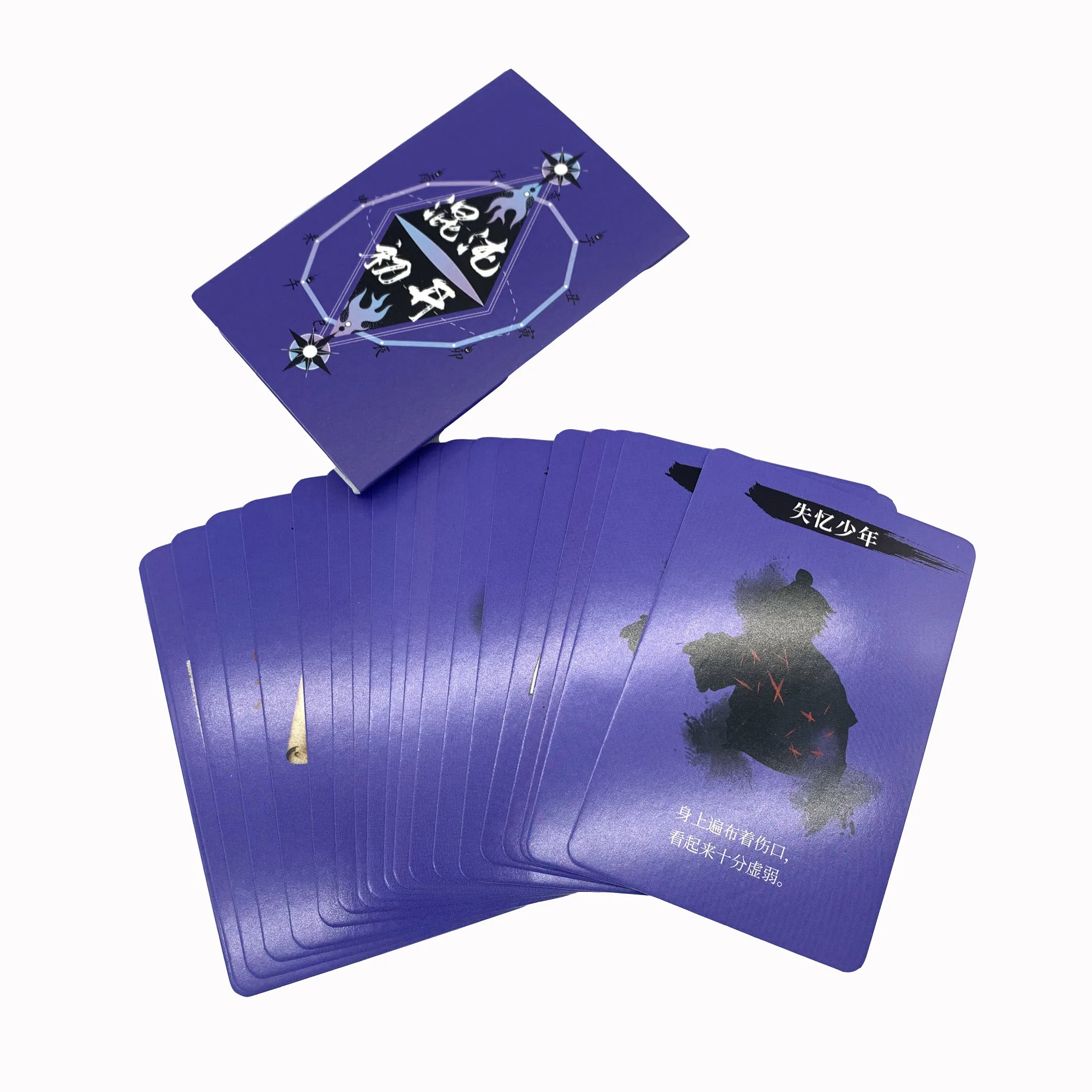 OEM/ODM Custom Cosplay  genshin impact card game 55 pcs gold foil card tcg deck box rare golden manufacture