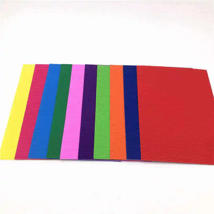 A4 size Colorful corrugated Cardboard Paper Sheets for Craft