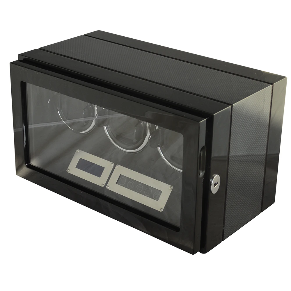 GC03-T21TB-L-A Mechanical Watch Case Holder Display High Class Motor Luxury Automatic Watch Winder with LED light