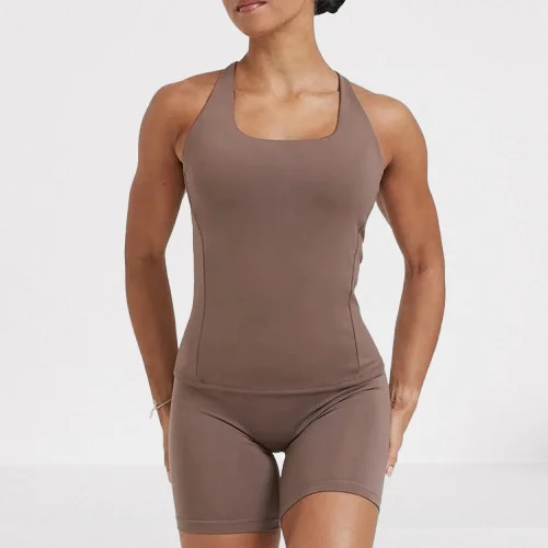 New Arrival Fitness Gym 4-way Stretch Soft Nylon Womens Sports Bra Tank Tops