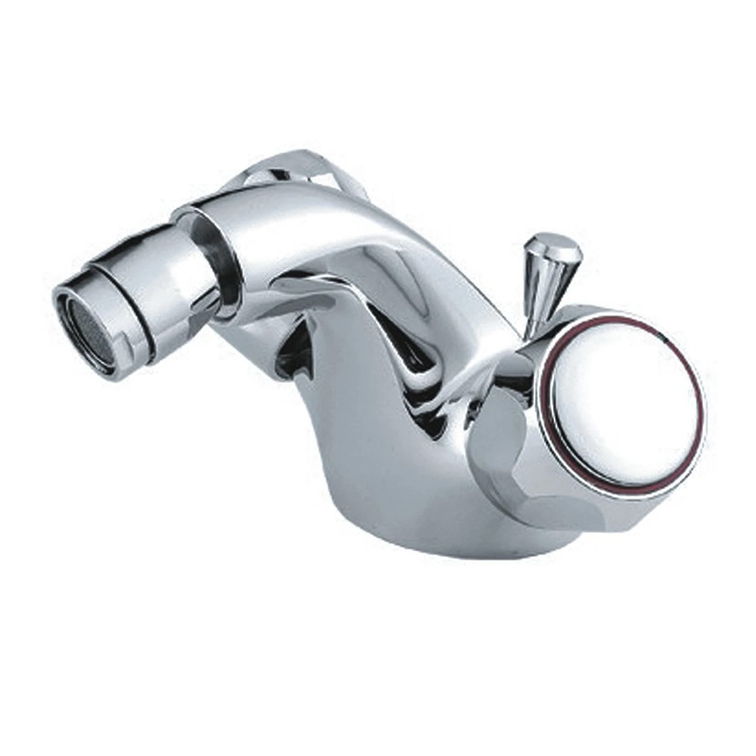 Economic Chrome Brass Bathroom Double Handle Bidet Taps With Pop-UP Waste Cold and Hot Water Bidet Faucets