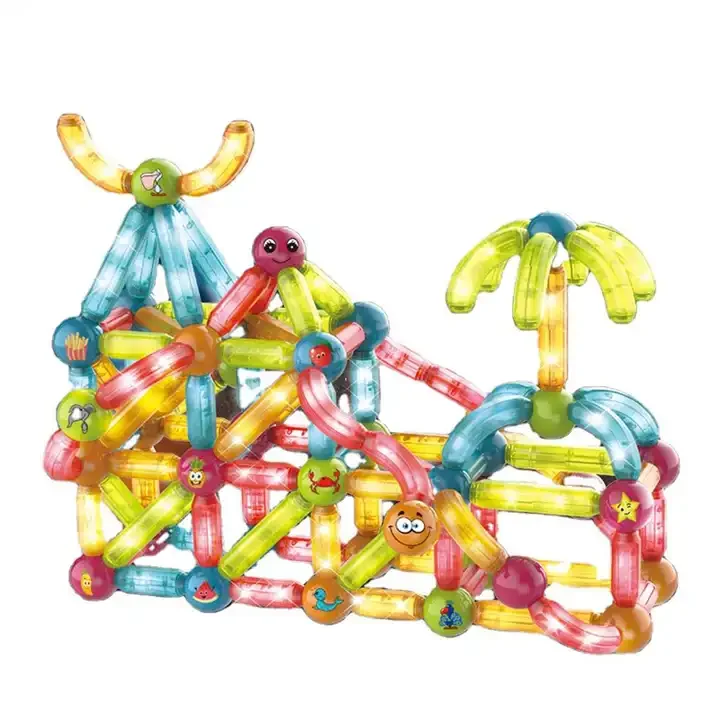 PT Creative Montessori Toys Building Magnetic Sticks Magnetic Construction Stick Magnetic Sticks Building Blocks For Kids