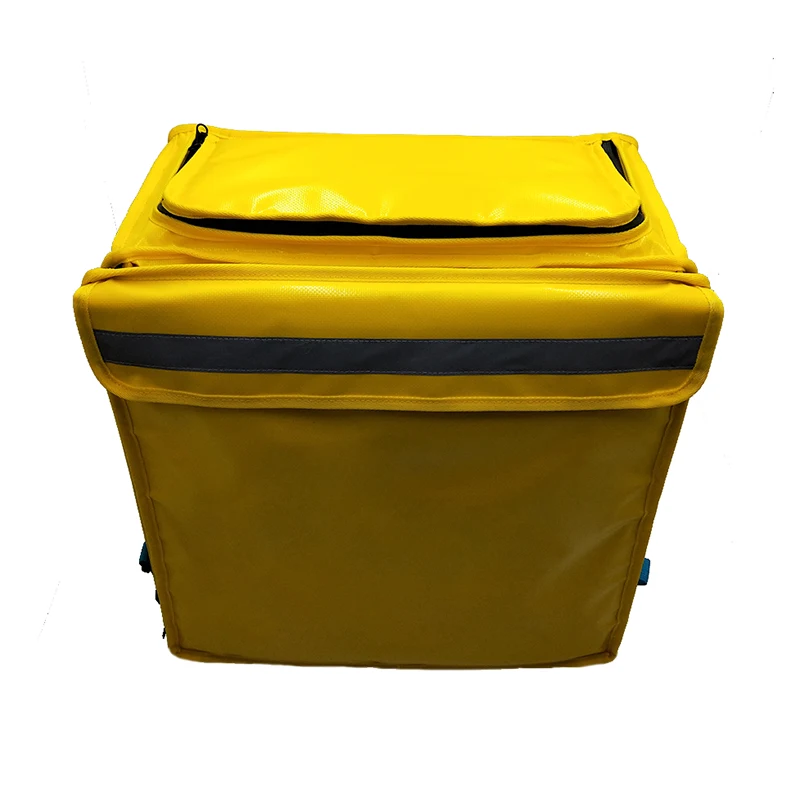 New Arrival Large Capacity Insulated Food Delivery Bag Waterproof Expandable Food Backpack Delivery PVC ODM Yellow 45*45*45cm *