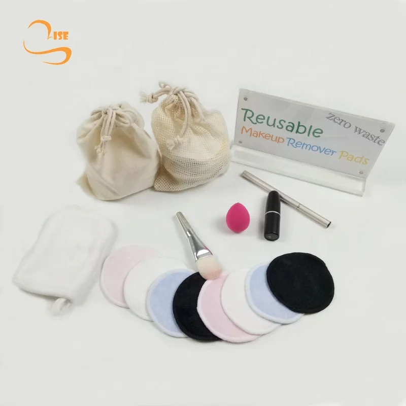 Hot Sale Soft Bamboo Cotton Velvet Face Cleansing Wipes Cosmetic Pad Bamboo Reusable