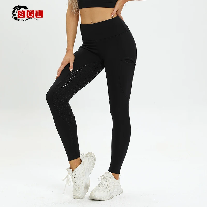 riding leggings  phone pocket Silicon Printing Horse Riding Tights Leggings Custom logo with Mobile Pockets horse jodphurs