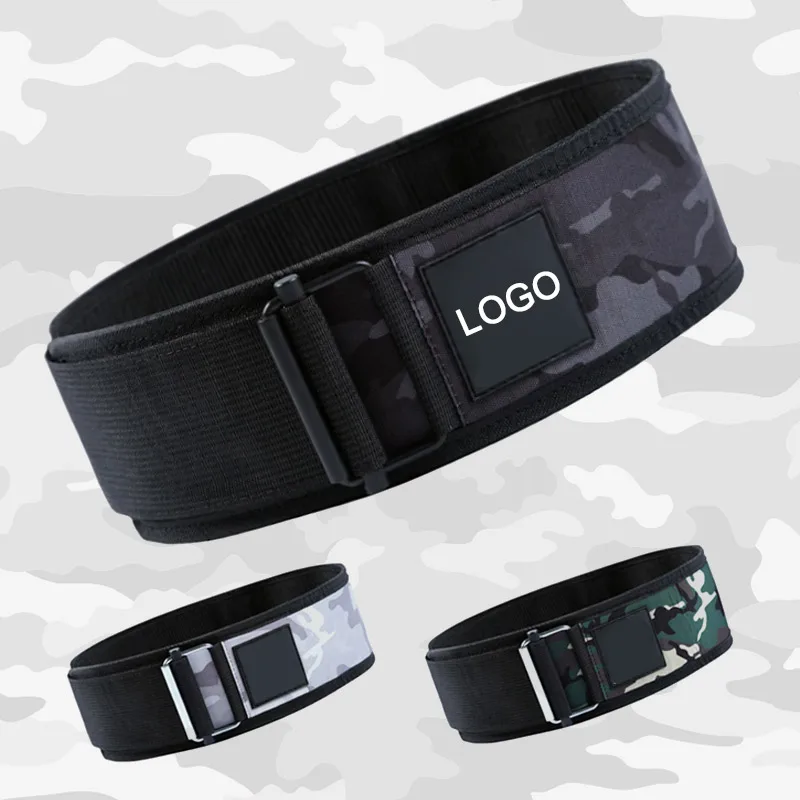 Wholesale Custom Nylon Weightlifting Belt New Arrival Camo Powerlifting Belt Nylon Self-lock Metal Buckle Lifting Belt